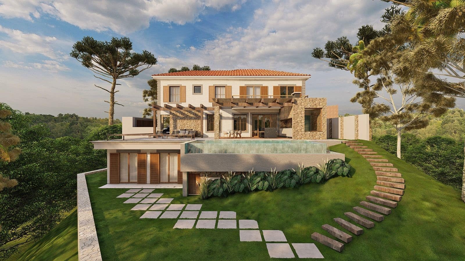 Miniatura da foto 5 do imóvel Terreno com Projeto Aprovado | 950m² | Estilo Mediterrâneo Contemporâneo — Jundiaí